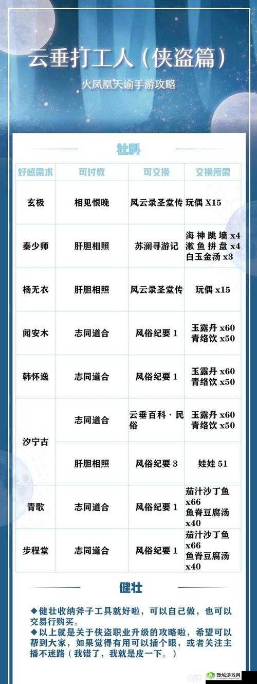 天谕游戏深度解析，侠盗职业偷掠技巧与策略全面攻略