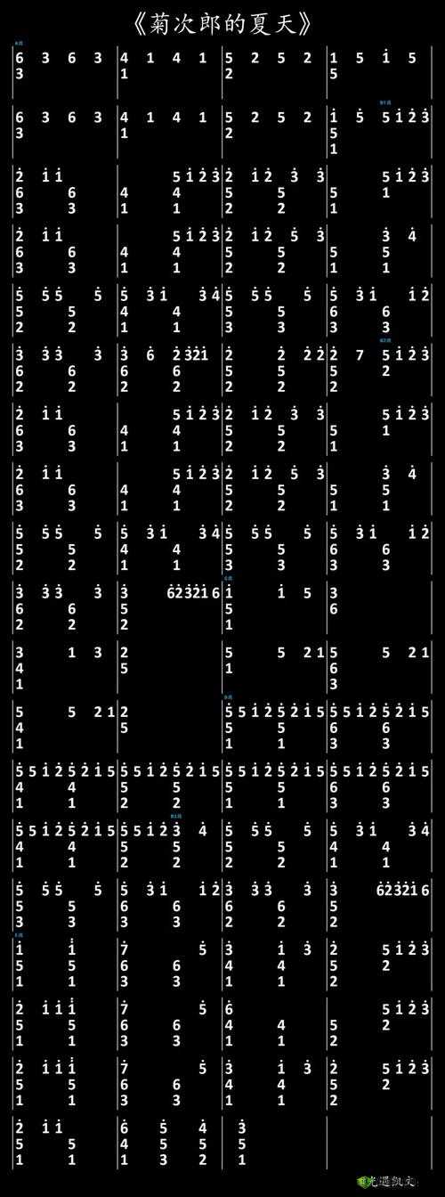 如何弹奏菊次郎的夏天在光遇中？钢琴与竖琴数字简谱大揭秘！